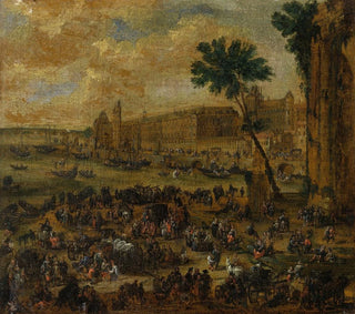 Pieter Casteels - Le Louvre et la Galerie du bord de leau vus du PontNeuf.webp