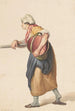 Frau stehend mit einem Eimer unter dem Arm - Pieter Christoffel Wonder — Ansicht des Kunstwerks