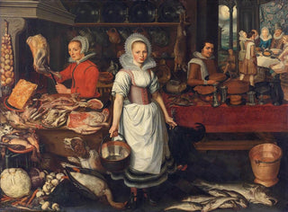 Pieter Cornelisz van Rijck - Kitchen Scene with the Parable of the Rich Man and Poor Lazarus.webp
