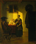 Ein Paar beim Kartenspielen mit einer Dienstmagd - Pieter de Hooch — Ansicht des Kunstwerks