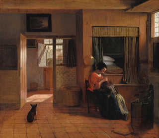 Pieter De Hooch - A Mother Delousing her Childs Hair.webp