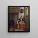 Eine Frau, die Äpfel schält - Pieter de Hooch — gerahmtes Bild an der Wand