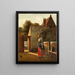 Eine Haushaltshilfe mit einem Eimer im Hinterhof - Pieter de Hooch — gerahmtes Bild an der Wand