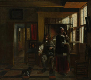 Pieter De Hooch - Interior with a Young Couple.webp
