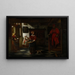 Der Spargelverkäufer - Pieter de Hooch — gerahmtes Bild an der Wand