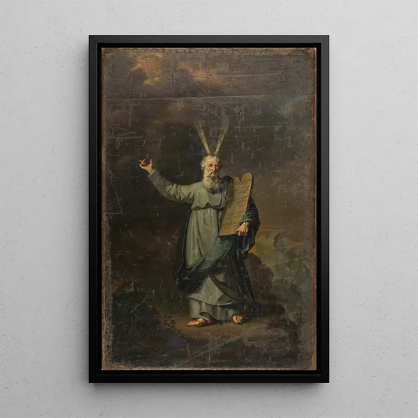 Moses mit den Gesetzestafeln - Pieter Gaal — gerahmtes Bild an der Wand