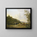Landschaft mit Hirten und Vieh - Pieter Gerardus van Os — gerahmtes Bild an der Wand