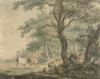 Landschaft mit zwei Hirten und Vieh - Pieter Gerardus van Os — Ansicht des Kunstwerks