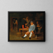 Ein Interieur einer Taverne mit Bauern - Pieter Harmensz Verelst — gerahmtes Bild an der Wand