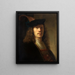 Portrait eines Mannes mit Federhut - Pieter Hermansz Verelst — gerahmtes Bild an der Wand