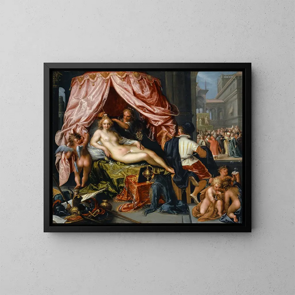 Allegorie der Eitelkeit - Pieter Isaacsz — gerahmtes Bild an der Wand
