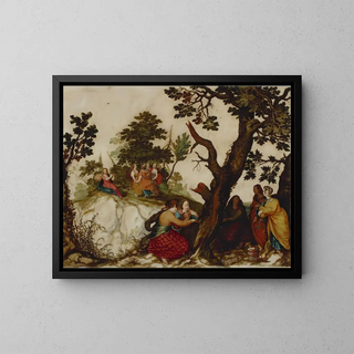 Die Parabel der klugen und törichten Jungfrauen - Pieter Lisaert — gerahmtes Bild an der Wand