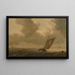 Fischerkahn mit Wind in den Segeln - Pieter Mulier der Ältere — gerahmtes Bild an der Wand