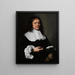Portrait eines mittelalten Gentlemans mit weißem Kragen und Manschetten, der ein Paar Handschuhe hält - Pieter Nason — gerahmtes Bild an der Wand