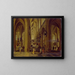 Innenansicht der Kathedrale von Antwerpen - Pieter Neeffs der Ältere — gerahmtes Bild an der Wand