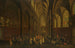 Innenansicht der Dominikanerkirche Sint-Pauluskerk in Antwerpen, Blick nach Osten mit der Prozession des Allerheiligsten - Pieter Neeffs der Ältere — Ansicht des Kunstwerks