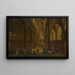 Innenansicht der Dominikanerkirche Sint-Pauluskerk in Antwerpen, Blick nach Osten mit der Prozession des Allerheiligsten - Pieter Neeffs der Ältere — gerahmtes Bild an der Wand