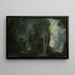 Landschaft mit Wald und Einsiedler - Pieter Stevens — gerahmtes Bild an der Wand