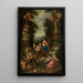 Die Heilige Familie mit dem kleinen Johannes dem Täufer, umgeben von einer Girlande aus Blumen, Gemüse und Früchten - Pieter van Avont — gerahmtes Bild an der Wand
