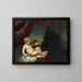 Hercule enfant avec un serpent - Pieter van der Werff — gerahmtes Bild an der Wand
