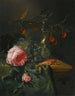 Stillleben mit einem Kirschzweig auf einem konischen Römer halb voll mit roten und grünen Trauben - Pieter de Ring — Ansicht des Kunstwerks