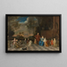 Der Händler von Amsterdam Jeremias van Collen 1619-1707 mit seiner Frau und ihren zwölf Kindern - Pieter van Anraedt — gerahmtes Bild an der Wand