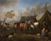 Szenen vom Lager mit einem Trompeter - Pieter van Bloemen — Ansicht des Kunstwerks