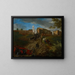 Coachs et voyageurs à la Madonna del Riposo près de Rome - Pieter van Bloemen — gerahmtes Bild an der Wand