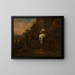 Pferde vor einer Taverne - Pieter van Bloemen — gerahmtes Bild an der Wand