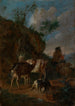 Drei Ziegen und Hirte mit Schafen - Pieter van Bloemen — Ansicht des Kunstwerks