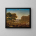 Eine Ansicht der römischen Landschaft mit Hirten, die sich mit ihrem Vieh ausruhen - Pieter van Laer — gerahmtes Bild an der Wand