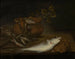 Natur stillleben mit Fischen, Vögeln und einer Katze - Pieter van Schaeyenborgh — Ansicht des Kunstwerks
