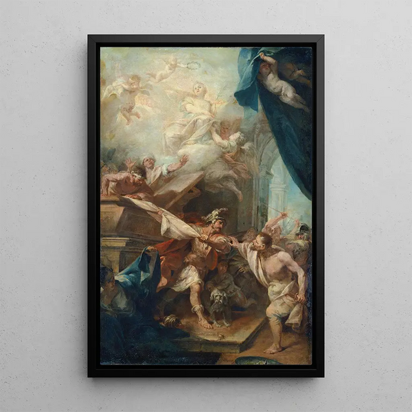 L'apparition einer Märtyrerin - Pietro Antonio Magatti — gerahmtes Bild an der Wand