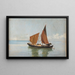 Lagune mit Boot - Pietro Barucci — gerahmtes Bild an der Wand