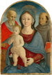 Die Jungfrau mit Kind mit den Heiligen Hieronymus und Antonius von Padua - Pietro di Francesco degli Orioli — Ansicht des Kunstwerks