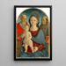Die Jungfrau mit Kind mit den Heiligen Hieronymus und Antonius von Padua - Pietro di Francesco degli Orioli — gerahmtes Bild an der Wand