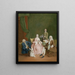 Portrait einer venezianischen Familie mit einem Diener, der Kaffee serviert - Pietro Longhi — gerahmtes Bild an der Wand