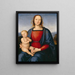 Jungfrau mit Kind - Pietro Perugino — gerahmtes Bild an der Wand