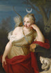 Diane, Göttin der Jagd, an einen Baum gelehnt - Pietro Rotari — Ansicht des Kunstwerks