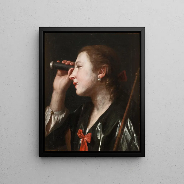 Pietro Rotari - Girl Looking through a Telescope.webp
