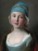 Portrait einer jungen russischen Mädchen in blauer Robe - Pietro Rotari — Ansicht des Kunstwerks