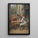 Bavardage de café Trois filles au café des enfants - Pietronella Peters — gerahmtes Bild an der Wand