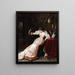 Dame im Papageien - Pio Ricci — gerahmtes Bild an der Wand