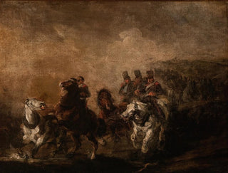 Piotr Michaowski - Artillery Crossing a Stream.webp