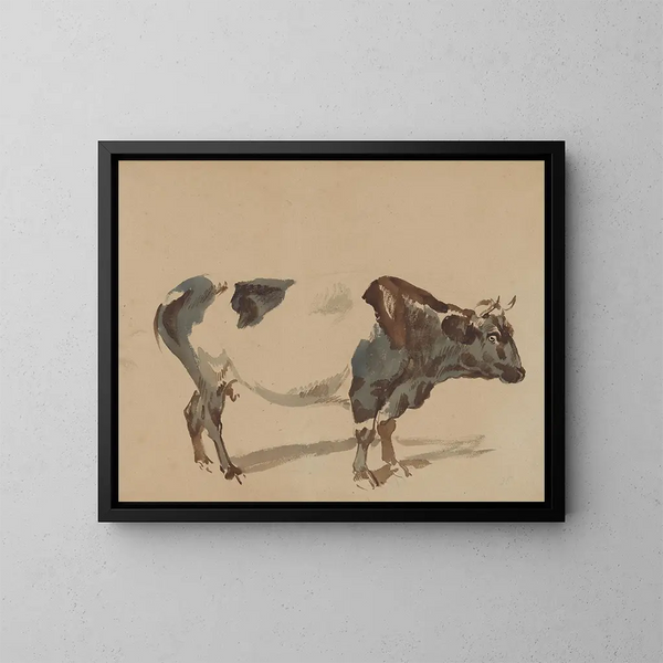 Studie einer Kuh - Piotr Michałowski — gerahmtes Bild an der Wand