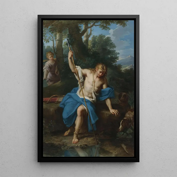 Narcisse et Écho - Placido Costanzi — gerahmtes Bild an der Wand