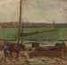 Polder mit einem Güterkahn, der in der Nähe von Amsterdam vor Anker liegt II - Piet Mondrian — Ansicht des Kunstwerks