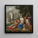 Polyphile und Polia begleitet von Nymphen auf der Insel Kythera - Eustache Le Sueur — gerahmtes Bild an der Wand