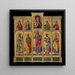 Polyptych mit dem Heiligen Jakobus dem Älteren, der Jungfrau mit Kind und Heiligen - Bartolomeo Vivarini — gerahmtes Bild an der Wand
