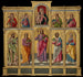 Polyptych mit dem Heiligen Jakobus dem Älteren, der Jungfrau mit Kind und Heiligen - Bartolomeo Vivarini — Ansicht des Kunstwerks